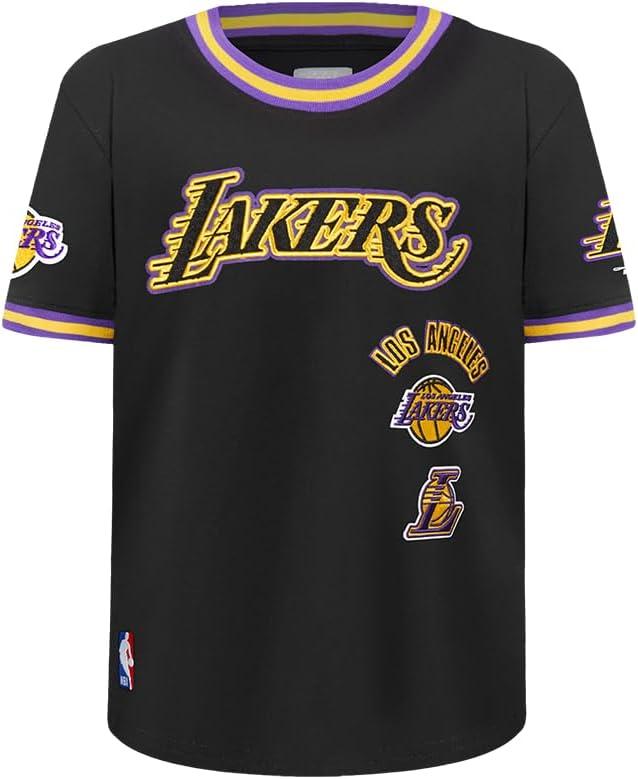image:imagePro Standard NBA Boys Big Boys NBA Retro Classics Cotton Taping TeeBlackPurple