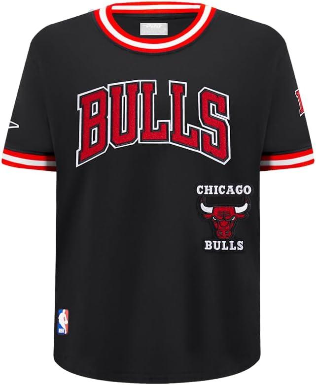 image:imagePro Standard NBA Boys Big Boys NBA Retro Classics Cotton Taping TeeBlackRed