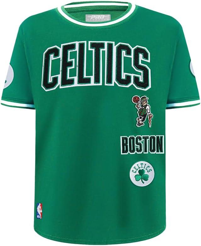 image:imagePro Standard NBA Boys Big Boys NBA Retro Classics Cotton Taping TeeKelly Green