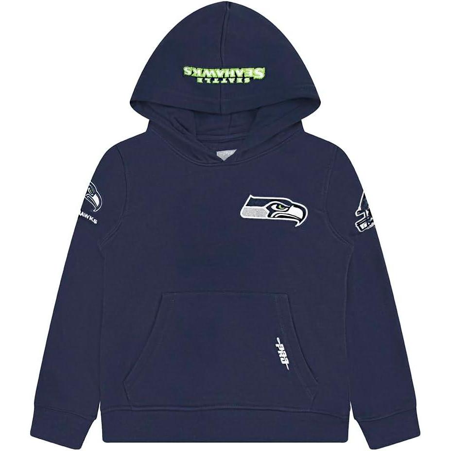 image:imagePro Standard Little Boys NFL Seattle Seahawks Classic Chenille Pull Over Hoodie