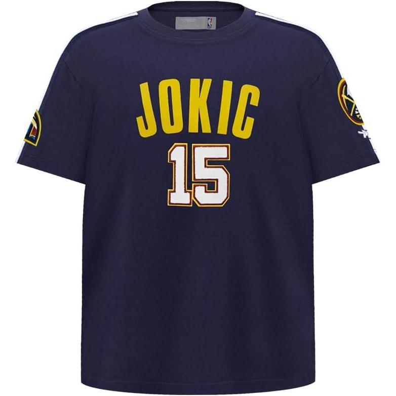 image:imagePro Standard NBA Boys Big Boys NBA Denver Nuggets Classic Player Cotton Taping TeeMidnight Navy