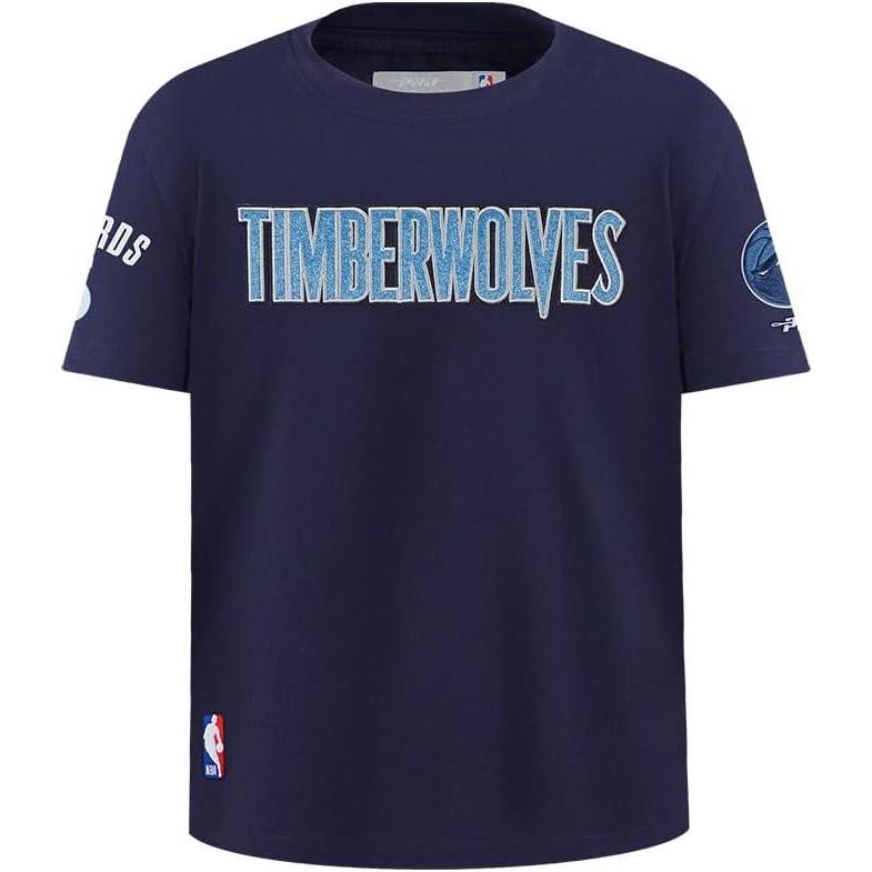 image:imagePro Standard NBA Boys Big Boys NBA Minnesota Timberwolves Classic Player Cotton Short Sleeve TeeMidnight Navy
