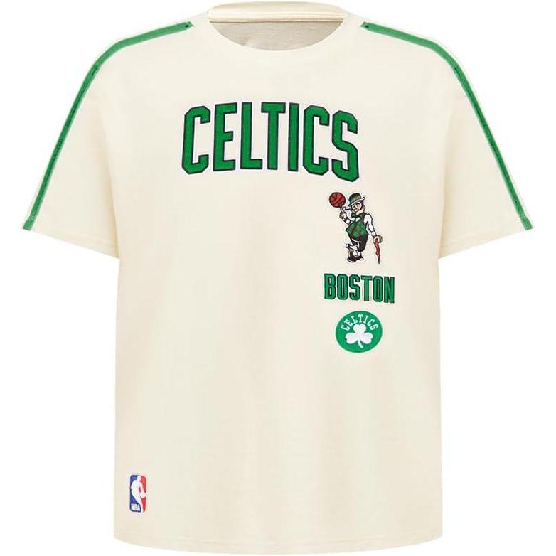 image:imagePro Standard NBA Boys Big Boys NBA Retro Classics Cotton Taping TeeEggshell Kelly Green