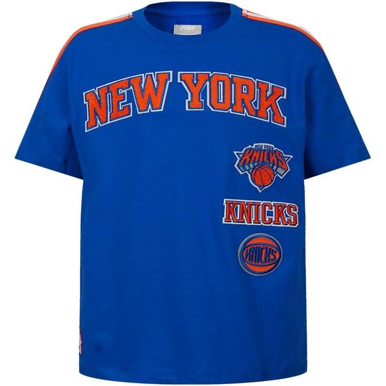 image:imagePro Standard NBA Boys Big Boys NBA Retro Classics Cotton Taping TeeRoyal BlueOrange