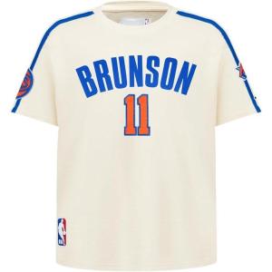 Pro Standard Big Kids New York Knicks Classic PNN Cotton Short Sleeve Tee(Eggshell/Royal Blue)