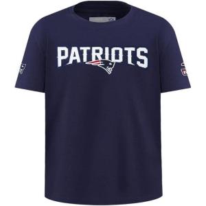 Pro Standard Little Boys NFL New England Patriots Classic Chenille Short Sleeve Tee Midnight Navy