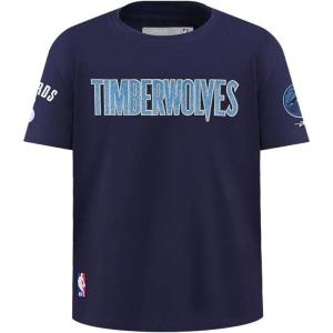 Pro Standard NBA Boys Big Boys NBA Minnesota Timberwolves Classic Player Cotton Short Sleeve Tee(Midnight Navy)