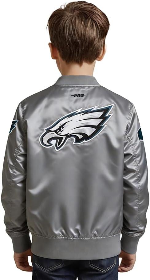 image:imagePro Standard Little Boys NFL Classic Chenille Satin JacketGray