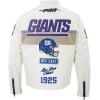 Mens NFL Moto Leather Jacket(Eggshell)