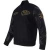 NFL LAS VEGAS RAIDERS BLACK & GOLD MEN’S WOOL VARSITY JACKET (JET BLACK)(Jet Black)