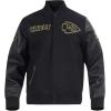 NFL LAS VEGAS RAIDERS BLACK & GOLD MEN’S WOOL VARSITY JACKET (JET BLACK)(Jet Black)