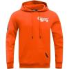 Pro Standard Mens NFL Souvenir Brushed Back French Terry Pull Over Hoodie(Orange)