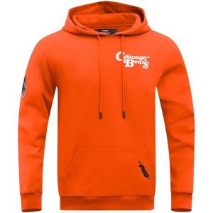 Pro Standard Mens NFL Souvenir Brushed Back French Terry Pull Over Hoodie(Orange)