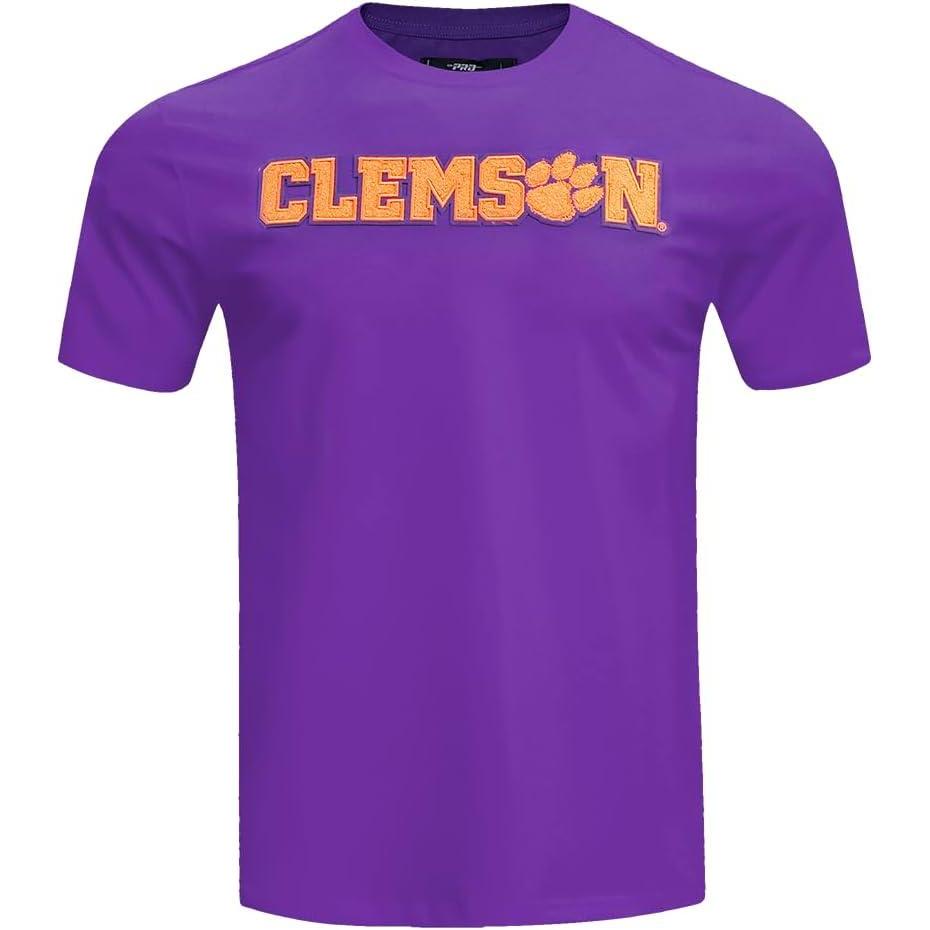 image:imagePro Standard Mens Pro Standard Mens College Classic Chenille Short Sleeve TeePurple