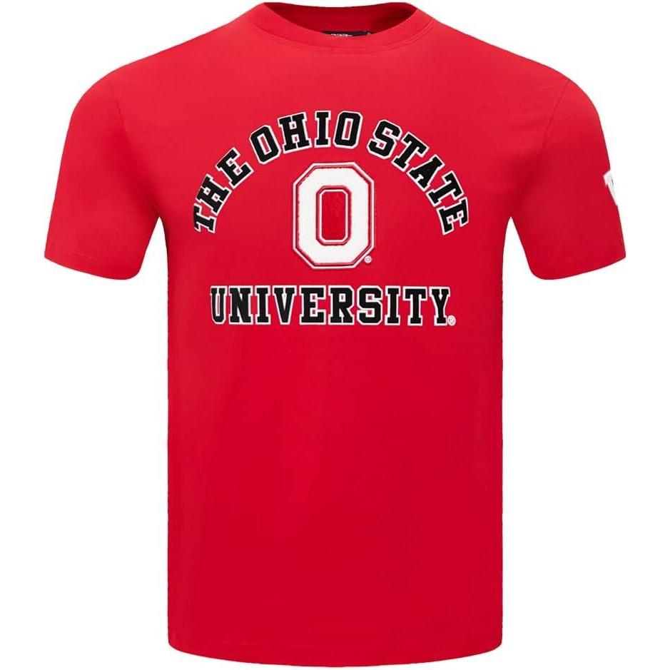 image:imagePro Standard Mens Pro Standard Mens College Classic Chenille Short Sleeve TeeRed