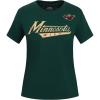 Pro Standard NHL Womens Pro Standard Womens NHL Classic Chenille Short Sleeve Slim Fit Tee(Forest Green)