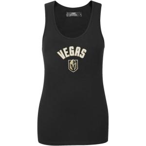Pro Standard NHL Womens Womens NHL Classic Chenille Cotton Single Jersey Tank Top(Black)