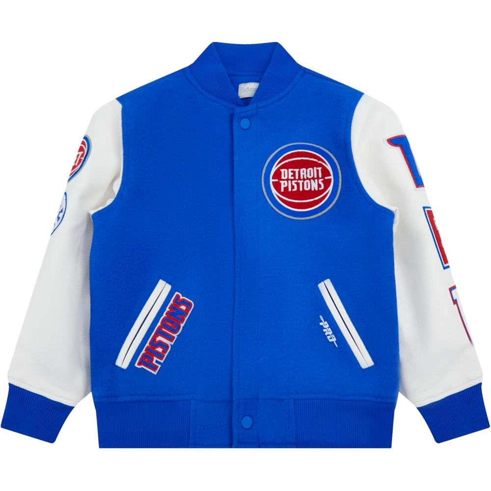 image:imagePro Standard NBA boys Pro Standard Big Boys Nba Classic Chenille Wool Varsity JacketRoyal BlueWhite