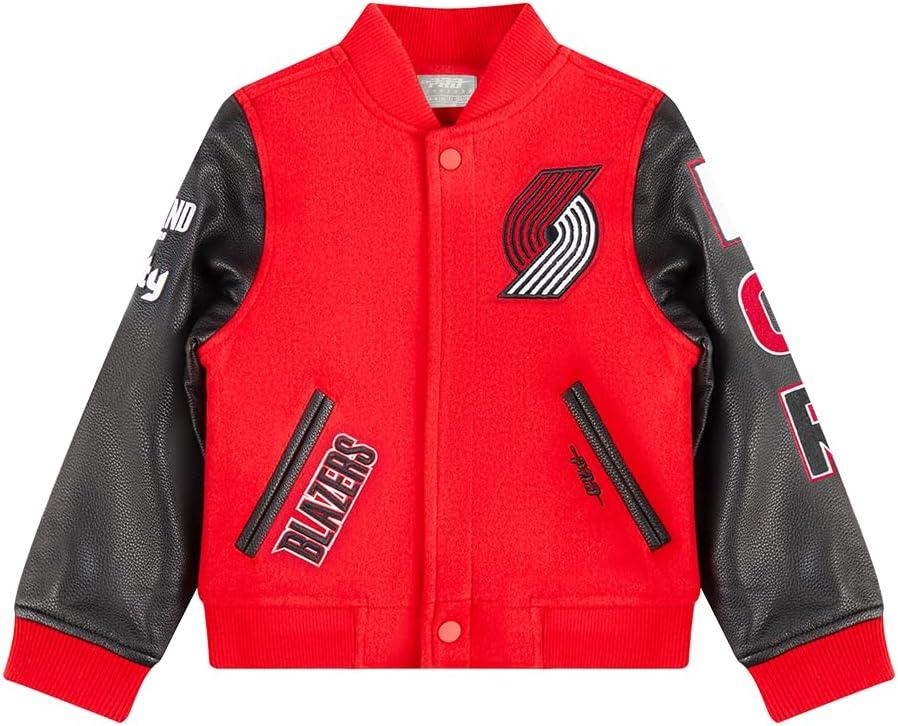 image:imagePro Standard NBA boys Pro Standard Big Boys Nba Classic Chenille Wool Varsity JacketRedBlack