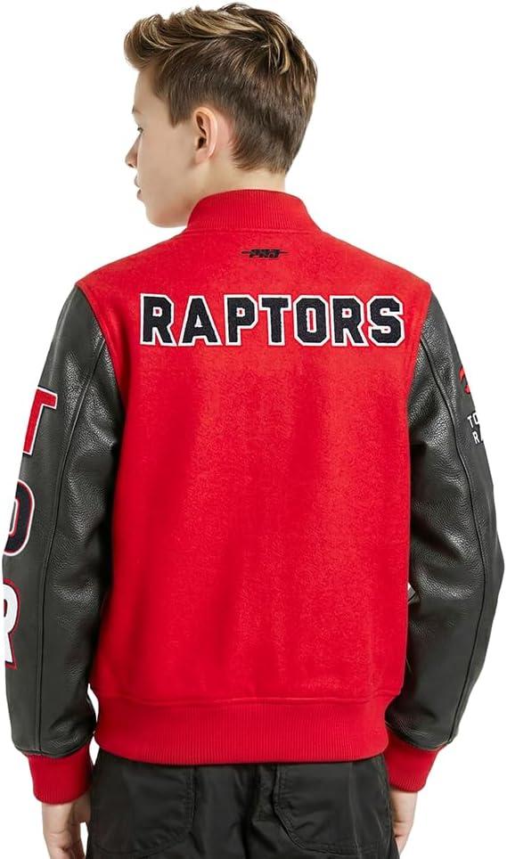 image:imagePro Standard NBA boys Pro Standard Big Boys Nba Classic Chenille Wool Varsity JacketRedBlack