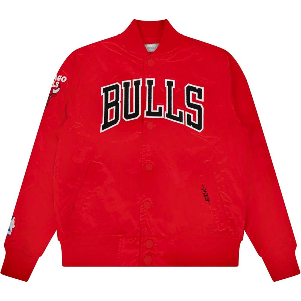 image:imagePro Standard NBA boys Pro Standard Big Boys Nba Classic Chenille Satin JacketRed