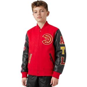Pro Standard NBA boys Pro Standard Big Boys Nba Classic Chenille Wool Varsity Jacket(Red/Black)