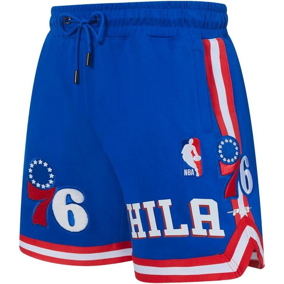image:imageMens NBA Classic Chenille Cotton Double Knit Athletic ShortRoyal BlueRed