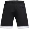 Mens NBA Classic Chenille Cotton Double Knit Athletic Short(Black/Gray)