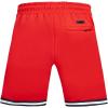 Mens NBA Classic Chenille Cotton Double Knit Athletic Short(Red)
