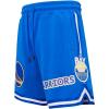 Mens NBA Classic Chenille Cotton Double Knit Athletic Short(Royal Blue)