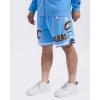 Mens NBA Classic Chenille Cotton Double Knit Athletic Short(University Blue)