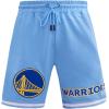 Mens NBA Classic Chenille Cotton Double Knit Athletic Short(University Blue)