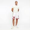 Mens NBA Classic Chenille Cotton Double Knit Athletic Short(White/Red)