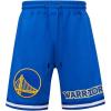 Mens NBA Classic Chenille Cotton Double Knit Athletic Short(Royal Blue)