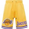 Mens NBA Classic Chenille Cotton Double Knit Athletic Short(Yellow)
