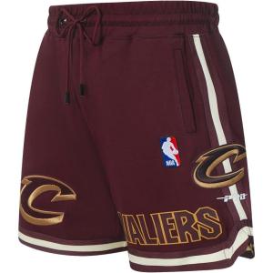 Mens NBA Classic Chenille Cotton Double Knit Athletic Short(Wine)