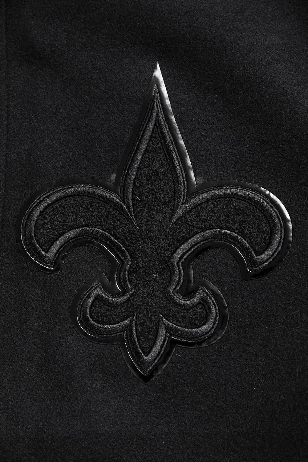 image:imagePro Standard Mens NFL New Orleans Saints Classic Triple Black Varsity Jacket XL