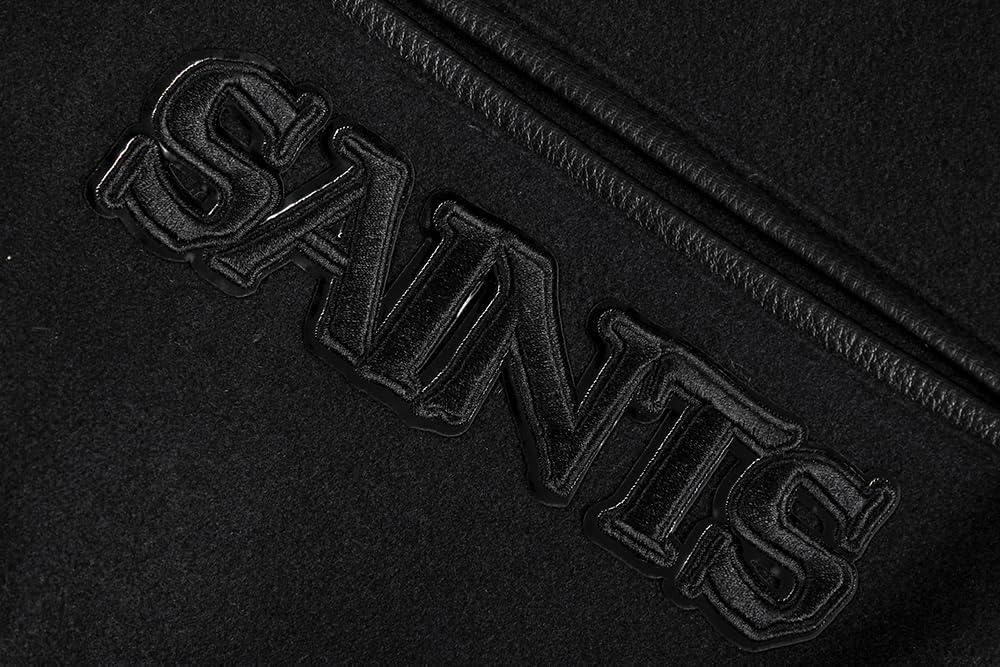 image:imagePro Standard Mens NFL New Orleans Saints Classic Triple Black Varsity Jacket XL