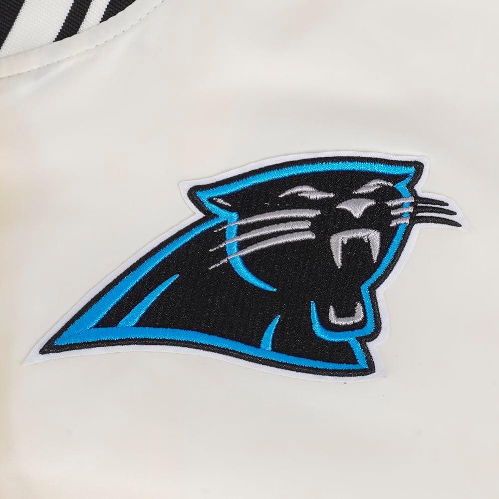 image:imagePro Standard Womens NFL Carolina Panthers Retro Classics Satin Jacket EggshellBlack M