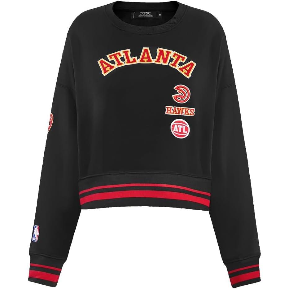 image:imagePro Standard Womens NBA Retro Classics Brushed Back French Terry Crewneck SweatshirtBlack