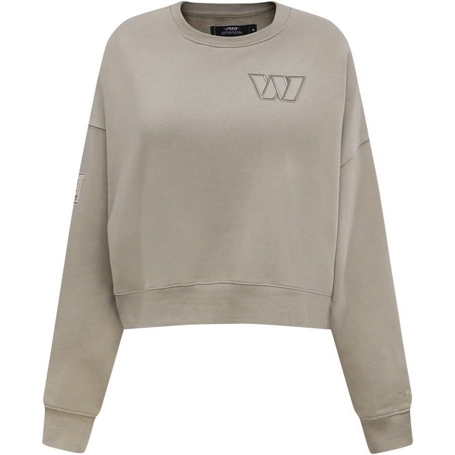 image:imagePro Standard Womens NFL Washington Commanders Neutral Crewneck Sweatshirt Taupe L