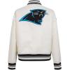 Pro Standard Womens NFL Carolina Panthers Retro Classics Satin Jacket Eggshell/Black M