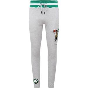 Pro Standard Mens NBA Mash Up Rib Sweatpant(Heather Grey/Green)