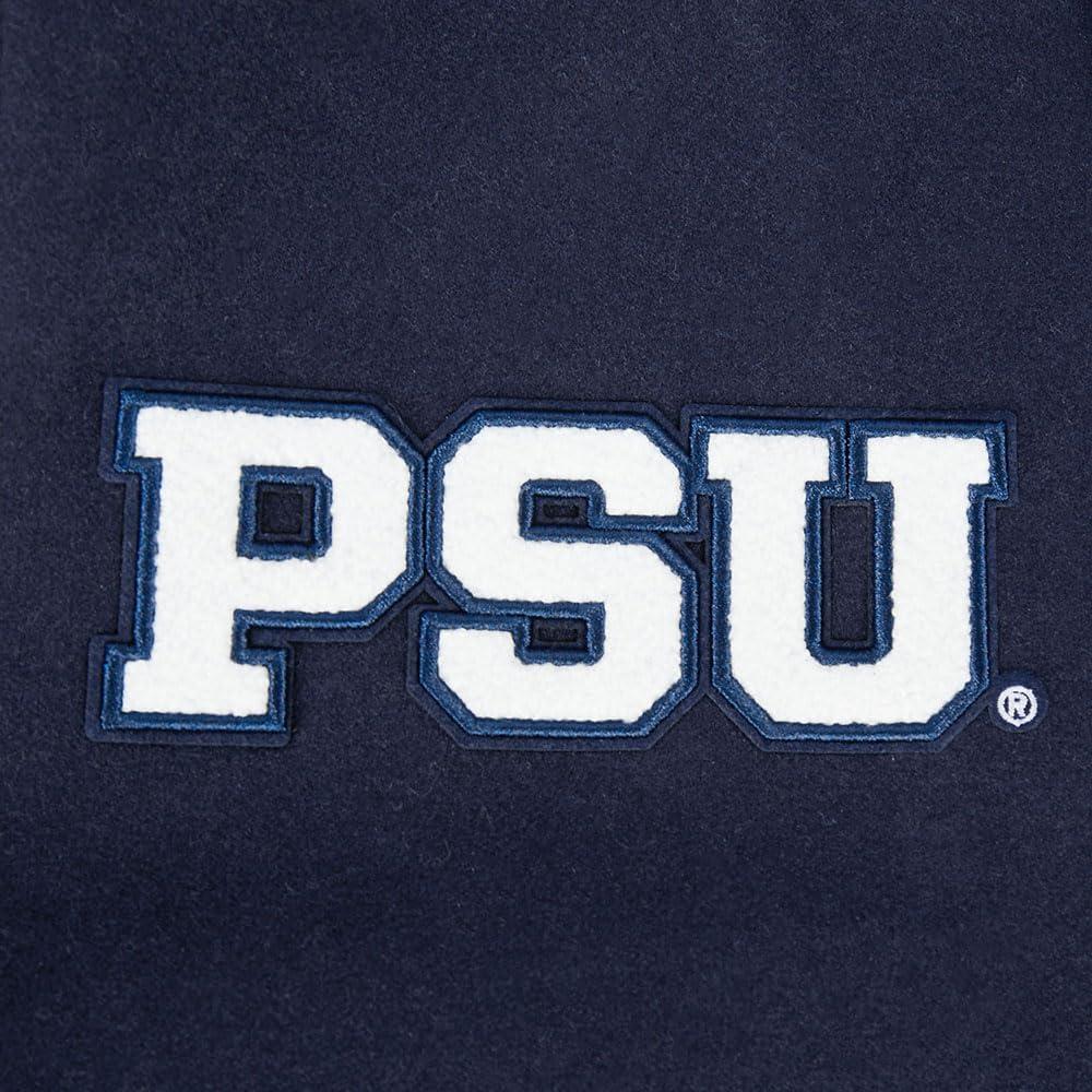 image:imagePro Standard Mens College Classic Chenille Wool Varsity JacketMidnight NavyWhite