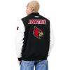 Pro Standard Mens College Classic Chenille Wool Varsity Jacket(Black/White)