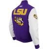 Pro Standard Mens College Classic Chenille Wool Varsity Jacket(Purple/White)