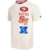 Retro Cascade San Francisco 49ers Men’s Ringer Tee (Eggshell/ Red) by Pro Standard(Eggshell/ Red)