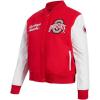 Pro Standard NCAA womens Womens College Classic Essentials Wool Varsity Jacket(Red/White)