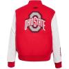 Pro Standard NCAA womens Womens College Classic Essentials Wool Varsity Jacket(Red/White)