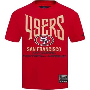 San Francisco 49ers City Tour 2.0 Men’s Cotton Drop Shoulder Tee by Pro Standard(Red)